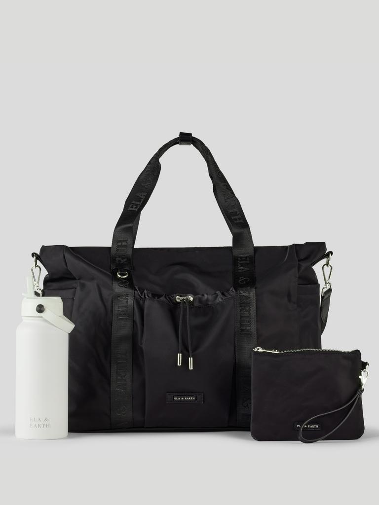 Overnight Set - Black With Gold