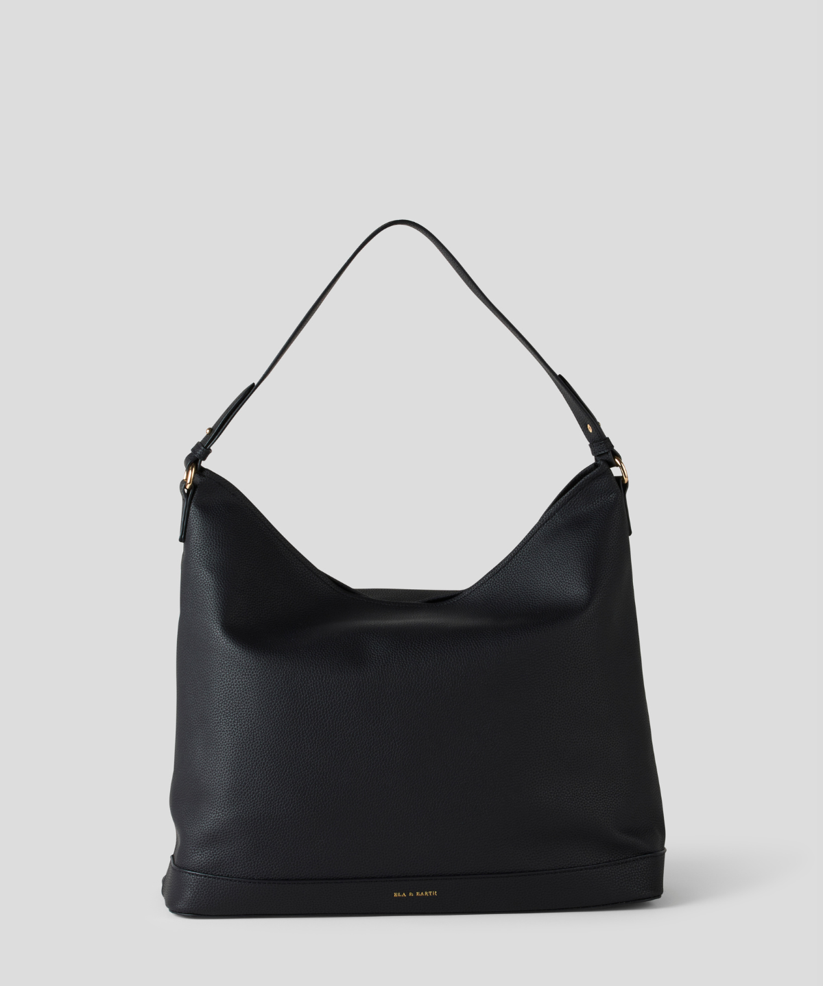 Large insulated slouch bag - Black With Gold 