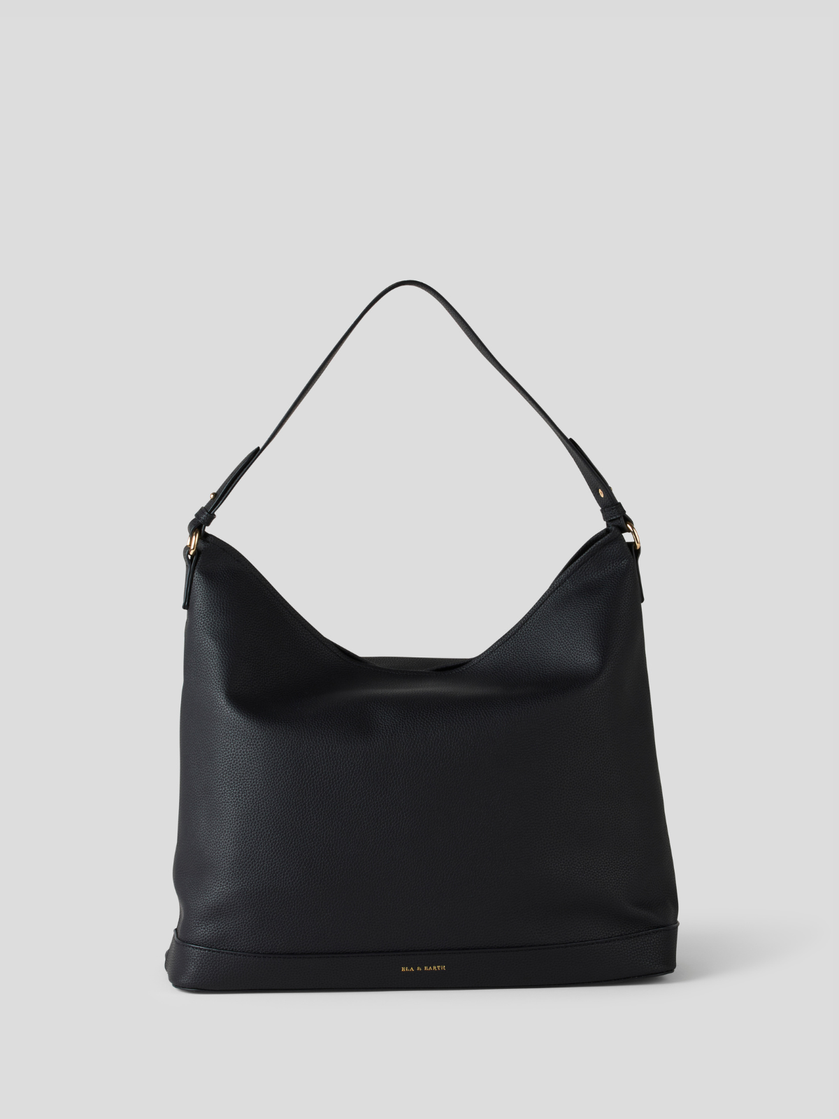 Large insulated slouch bag - Black With Gold 