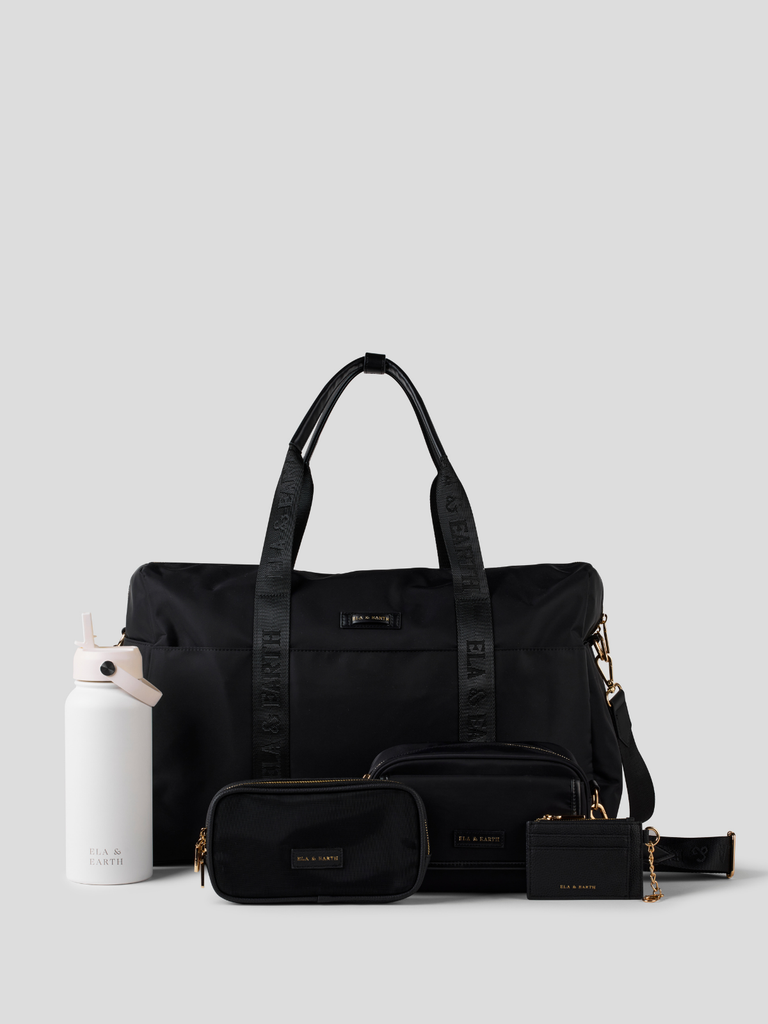 Essential Travel Weekender Set / Black / White