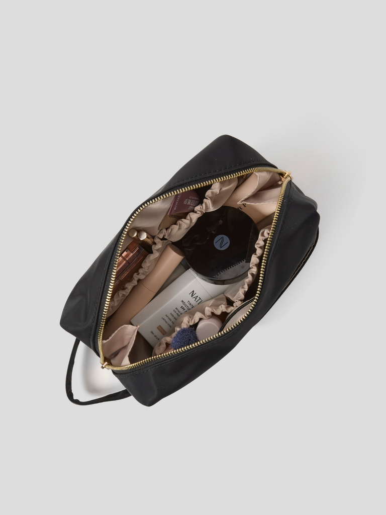 Travel Friendly Makeup Pouch - Black