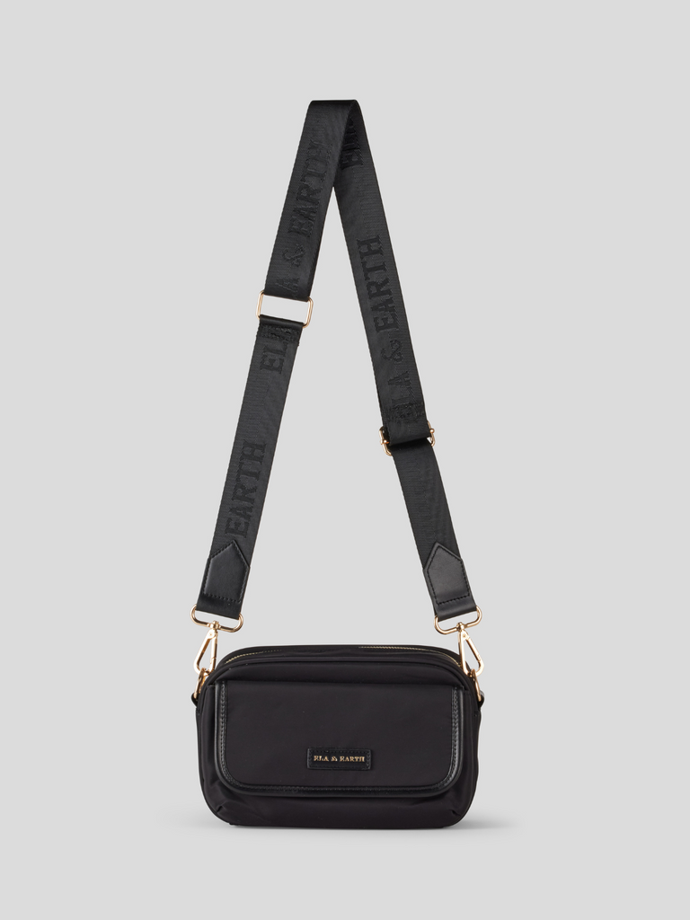 Crossbody Bag - Black With Gold