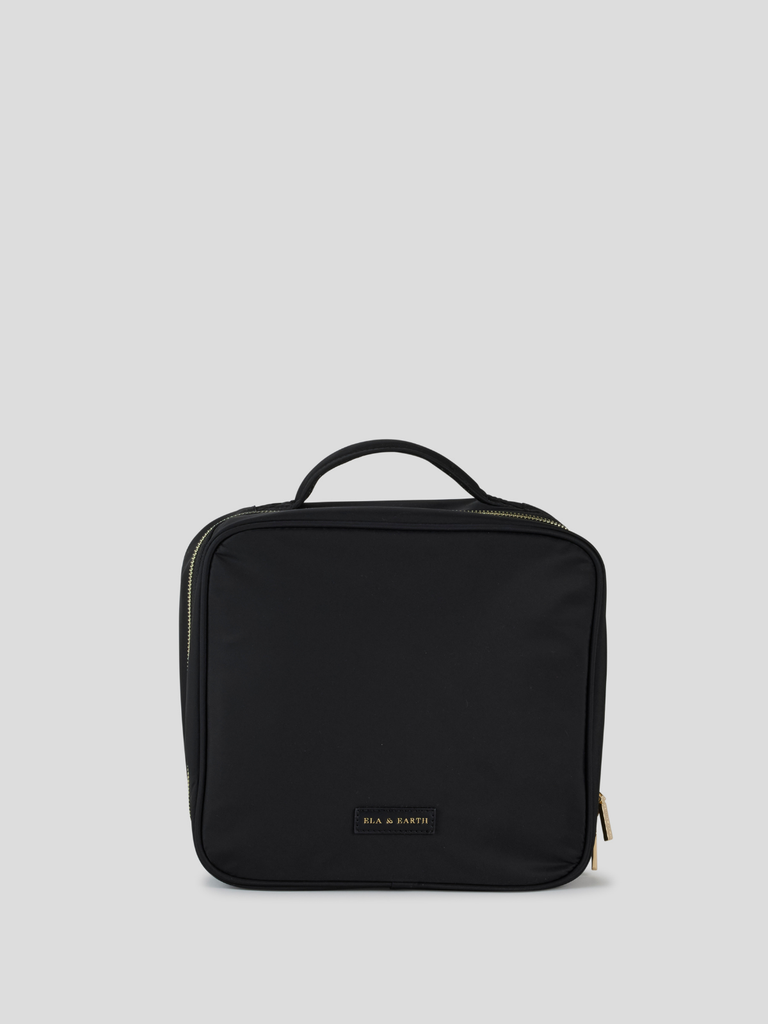 Fold Out Toiletries Bag - Black