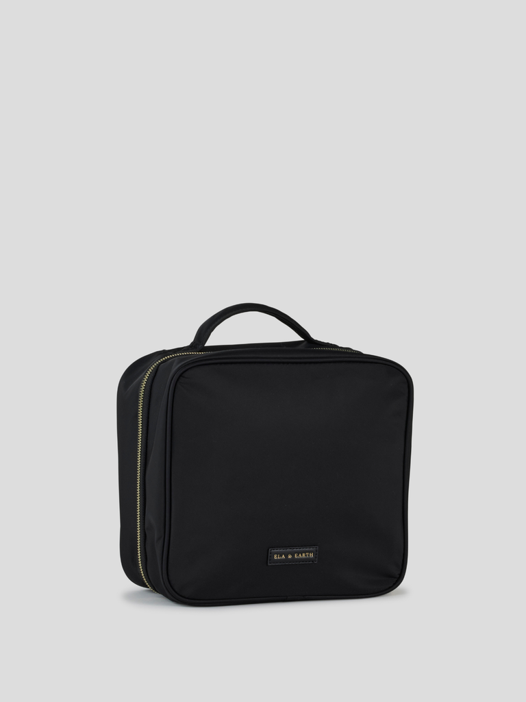 Zippered Toiletry Bag - Black 