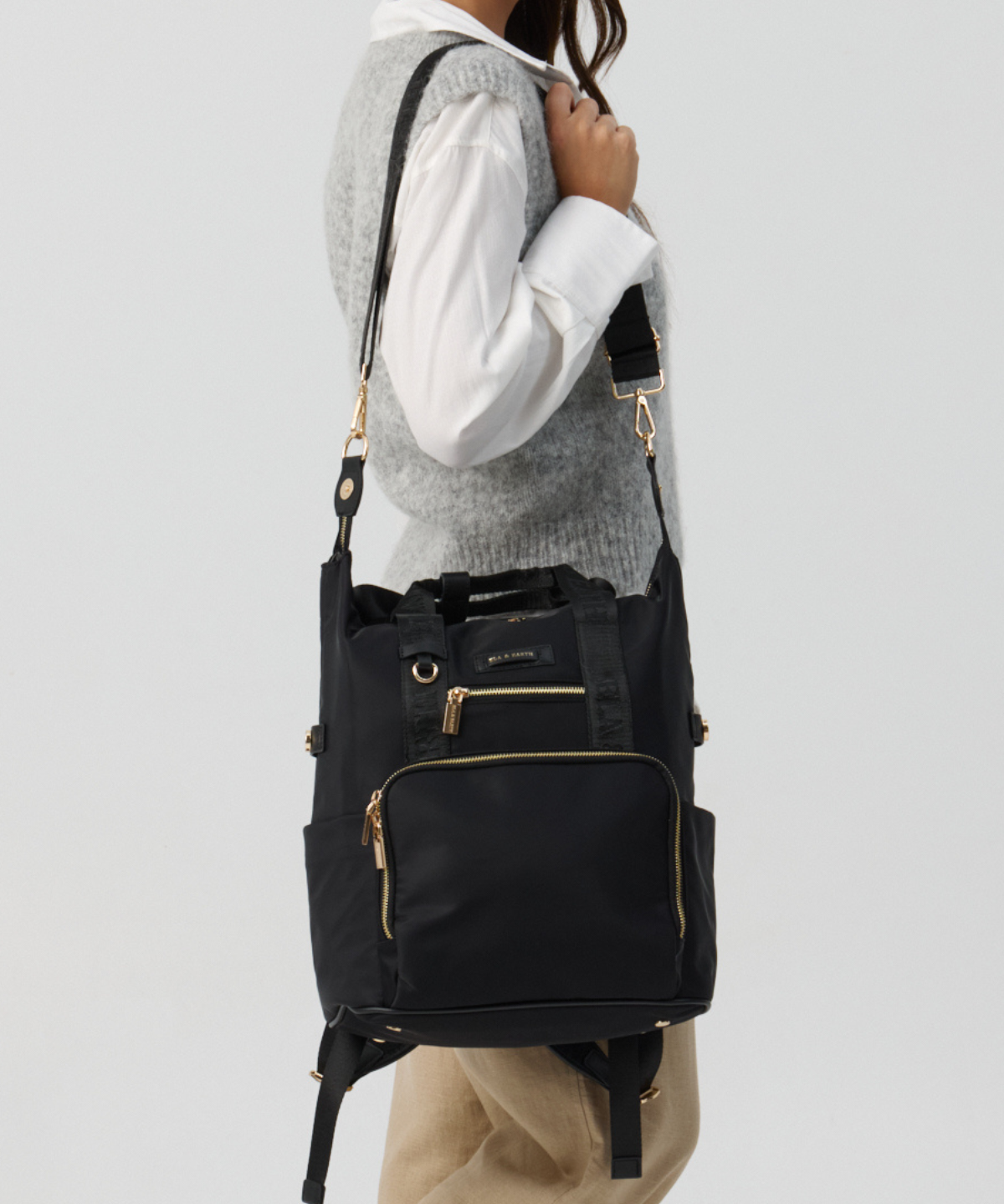 Women’s Backpacks - Black With Gold 