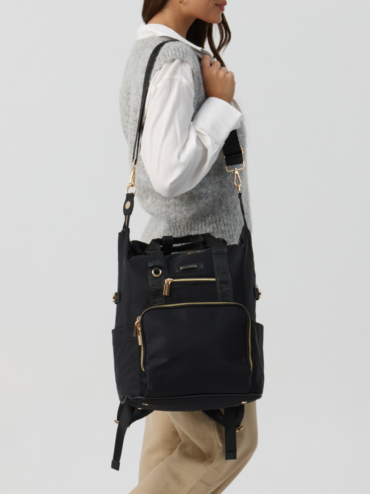 Women’s Backpacks - Black With Gold 