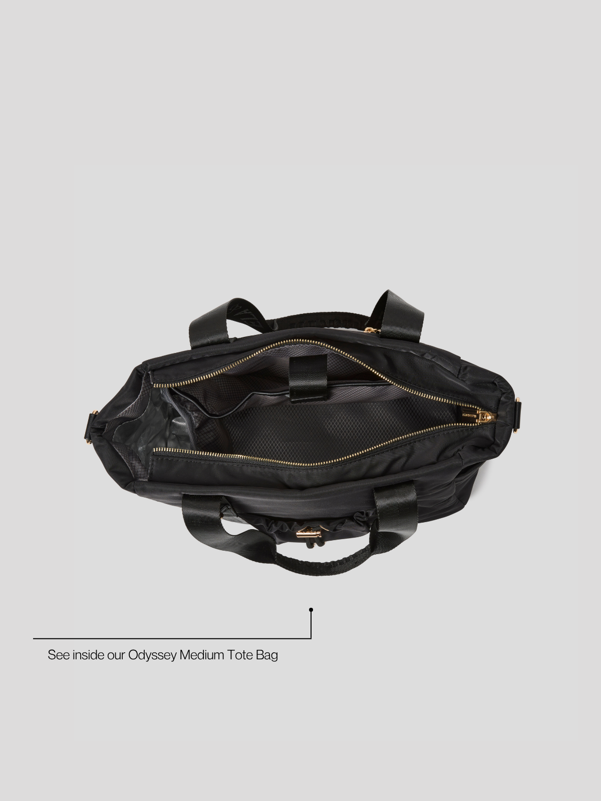 Everyday Tote Bag - Black With Gold 