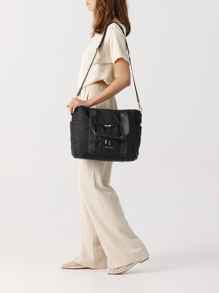 Medium Tote Bag - Black With gold 