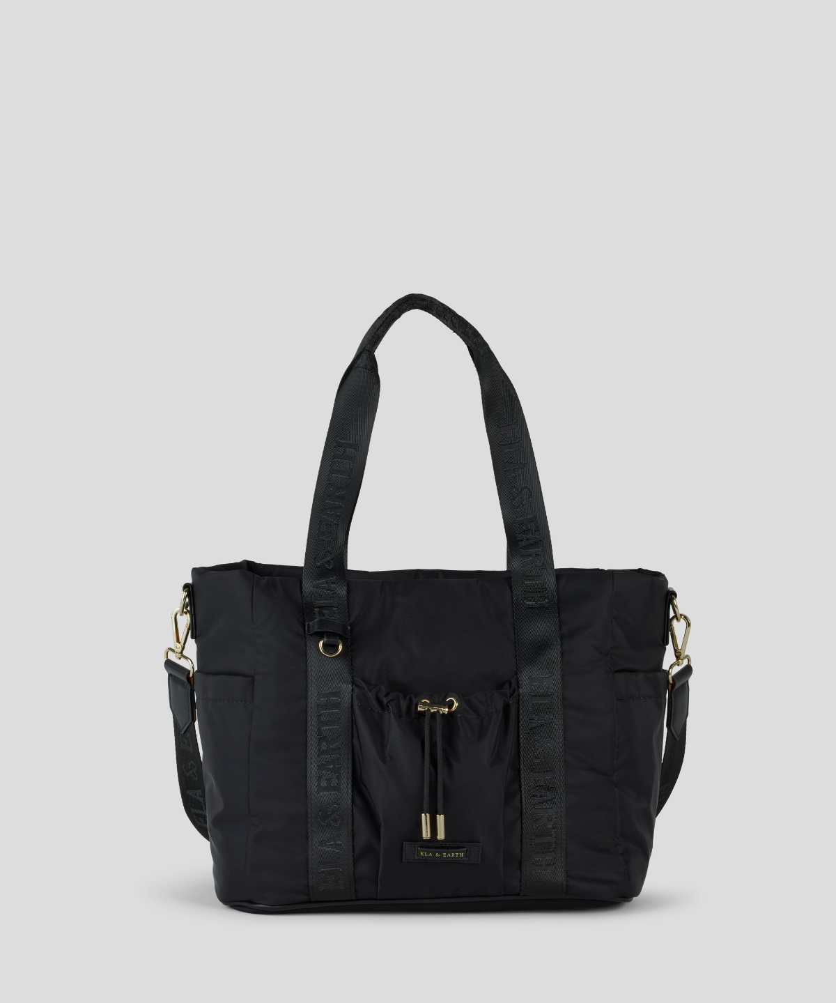 Medium Tote Bag - Black With Gold
