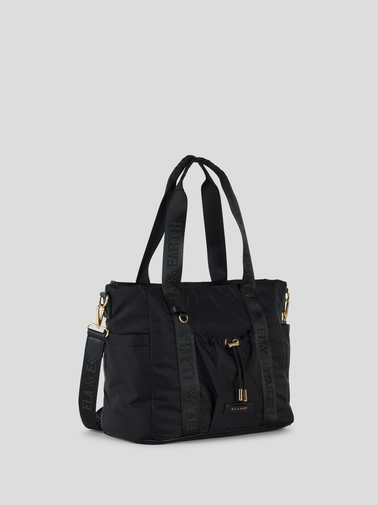 Everyday Work Bag - Black With Gold 