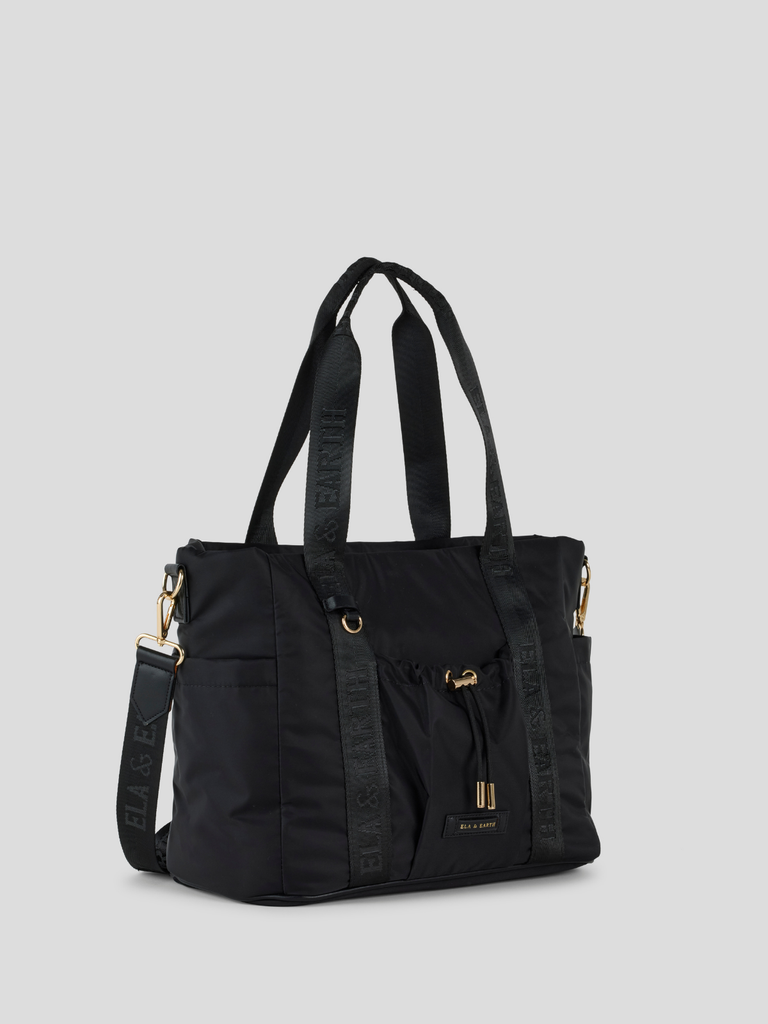 Stylish work bag - Black With Gunmetal 