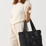 Stylish Tote Bag - Black With Gold