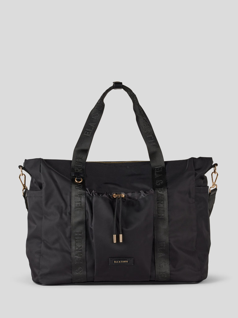 Overnight Bag - Black With Gold