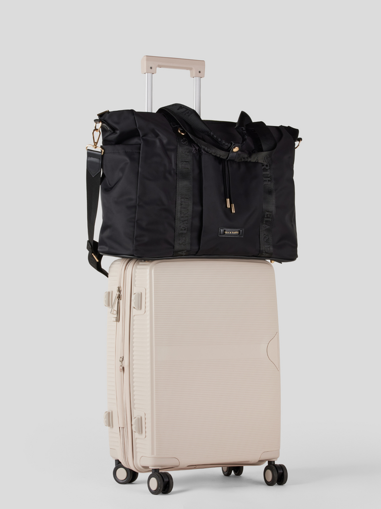 Shoulder Strap Bag - Black With Gold