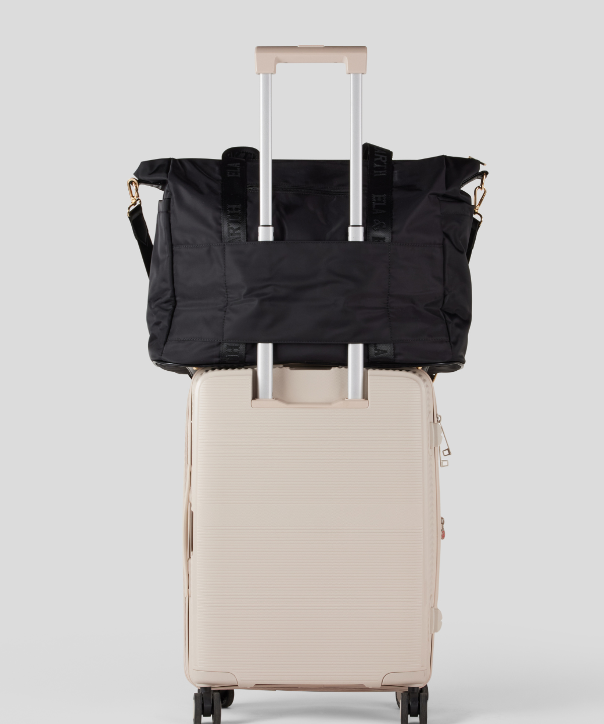 Large Tote Bag - Black With Gold