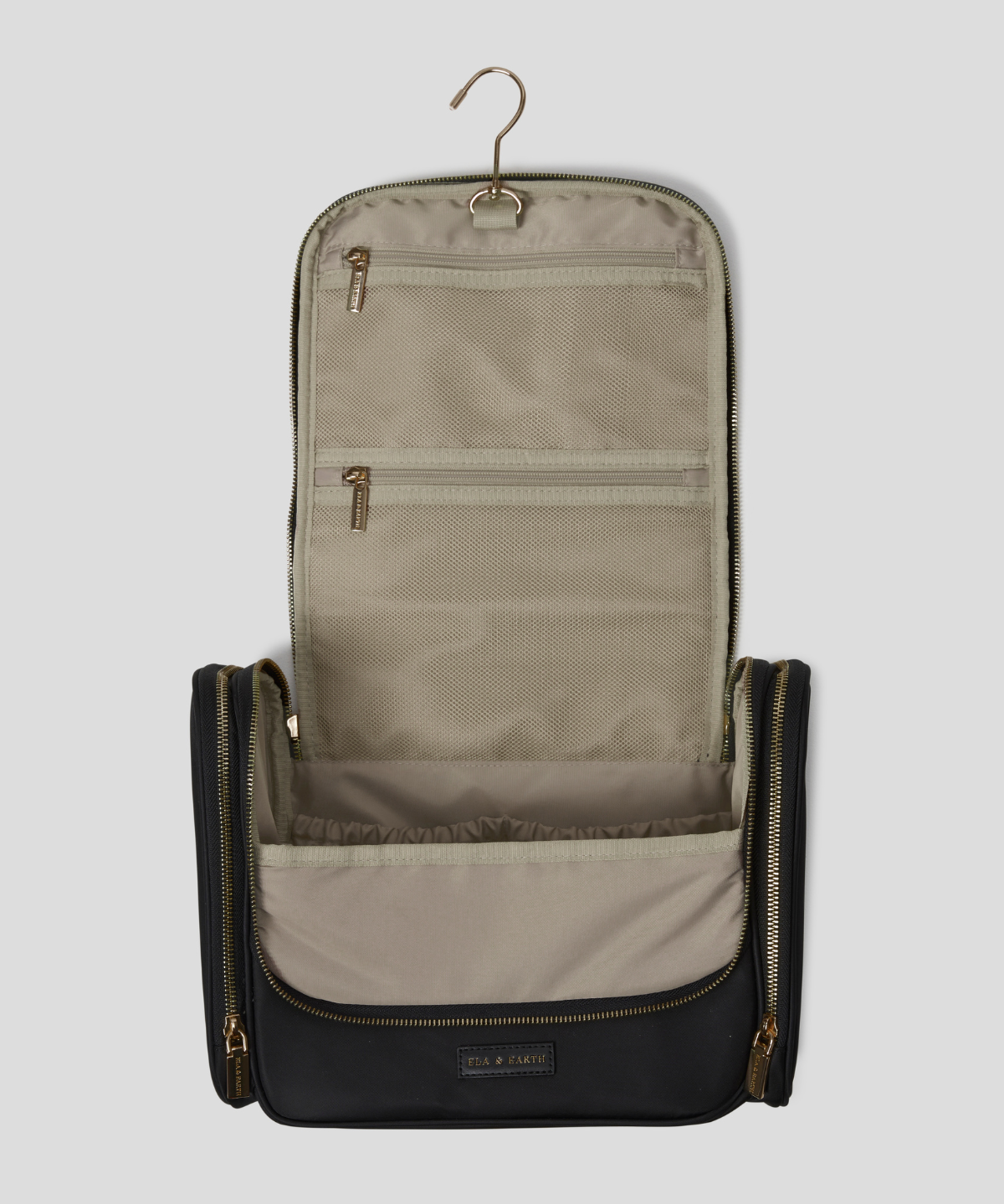 Compact Toiletries Bag - Black 