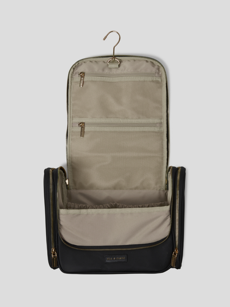 Compact Toiletries Bag - Black 