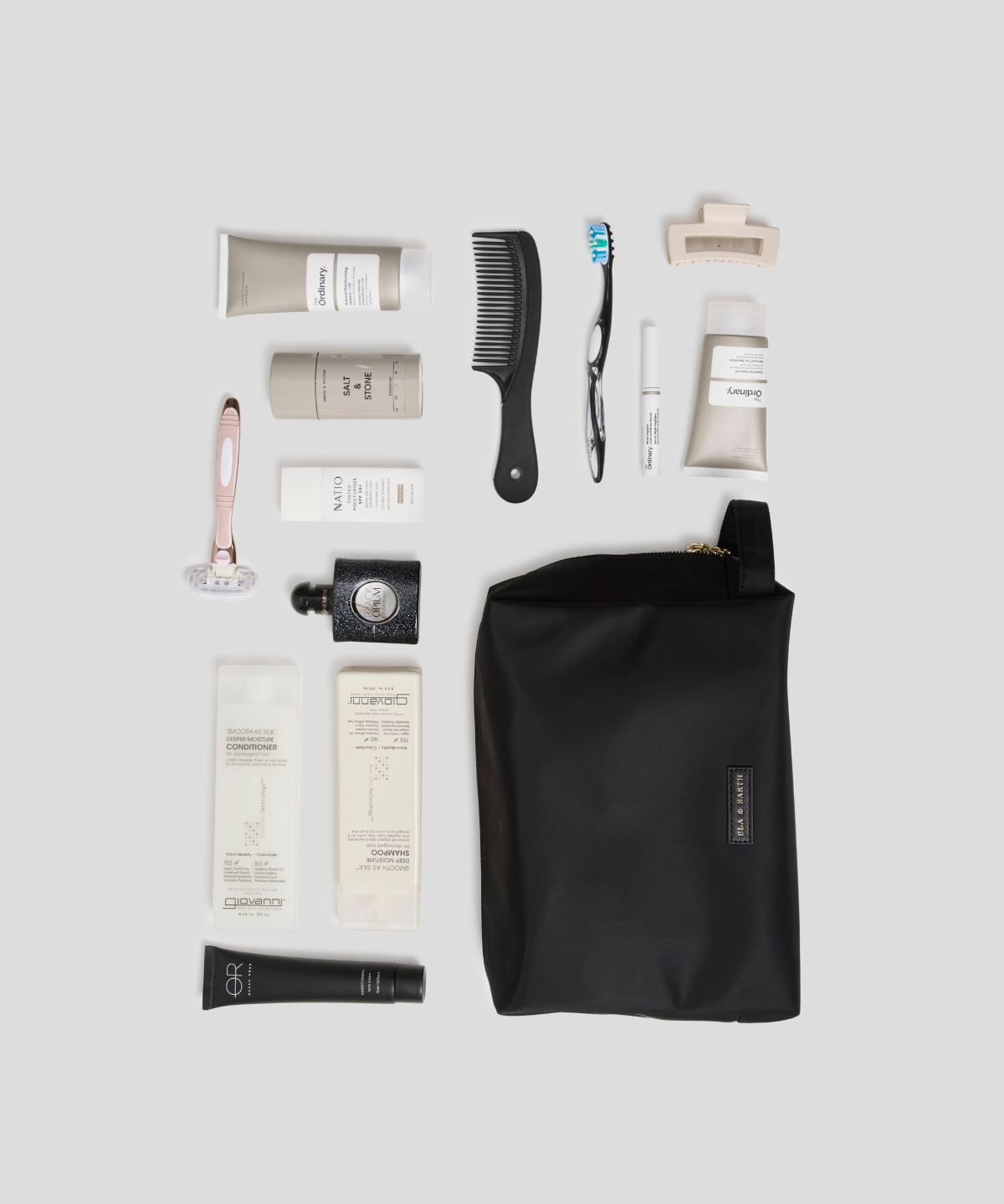 Lightweight Toiletries Pouch - Black
