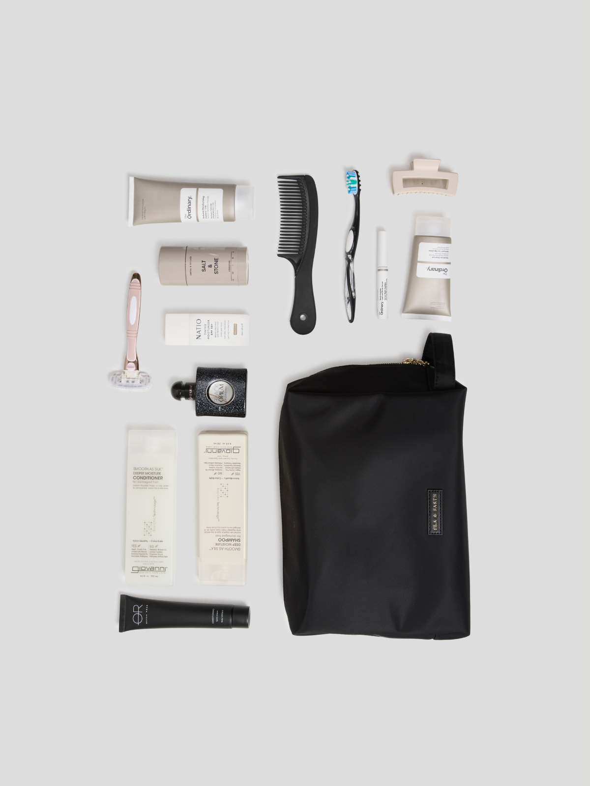 Lightweight Toiletries Pouch - Black