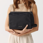 Chic Makeup & Toiletries Pouch - Black With Gold