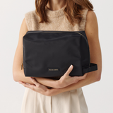 Chic Makeup & Toiletries Pouch - Black With Gold