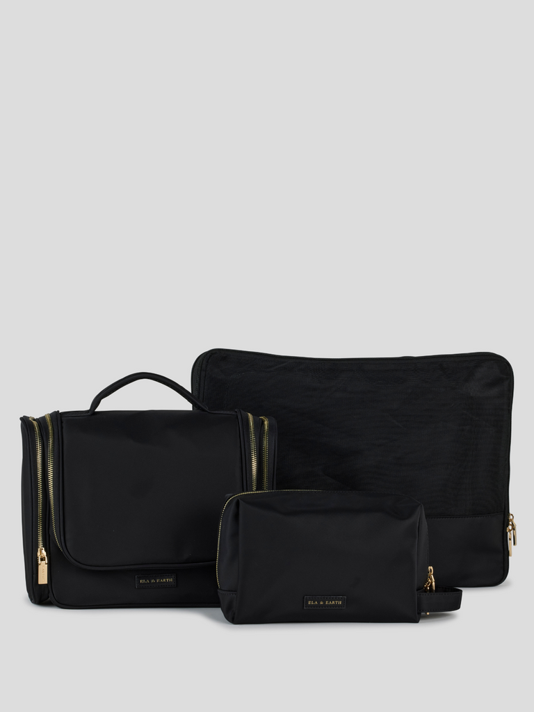 Travel Trio - Black With Gold