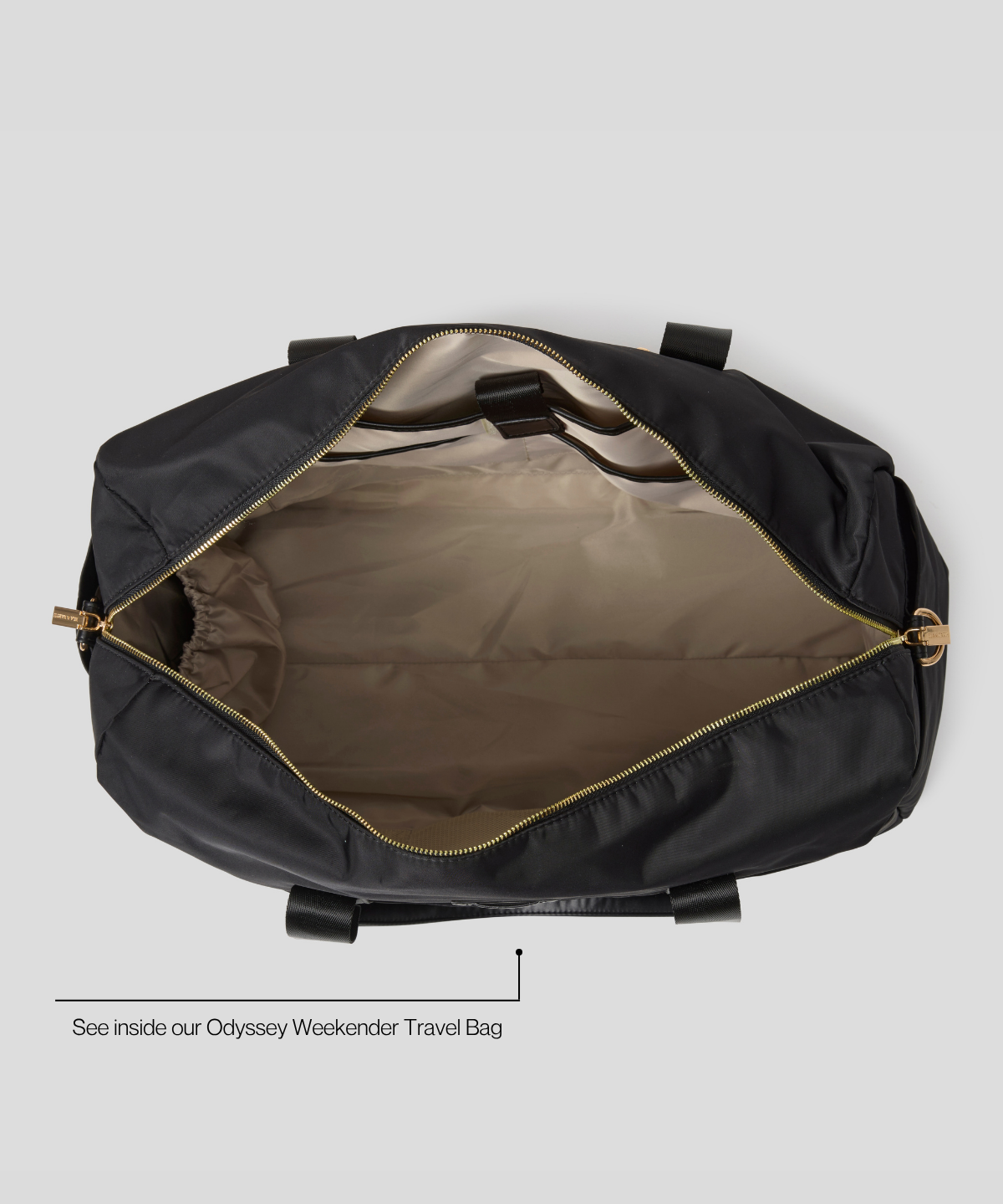 Aesthetic Weekend Away Bag - Black With Gold