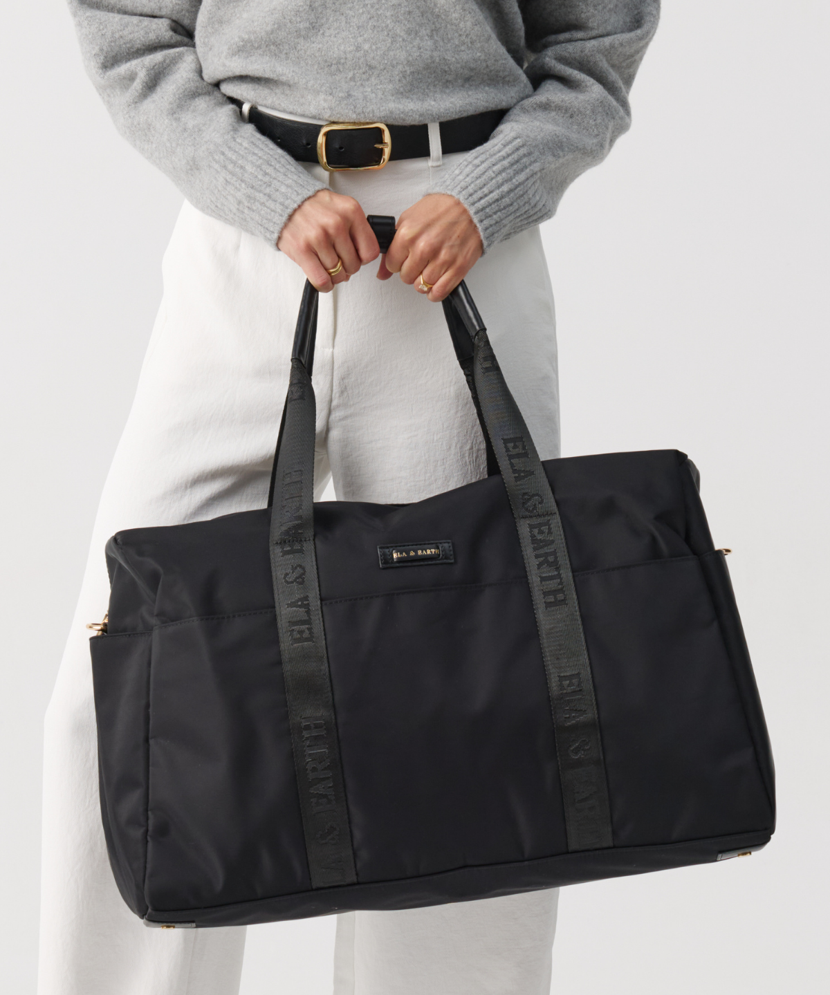Luxury Travel Bag - Black With Gold