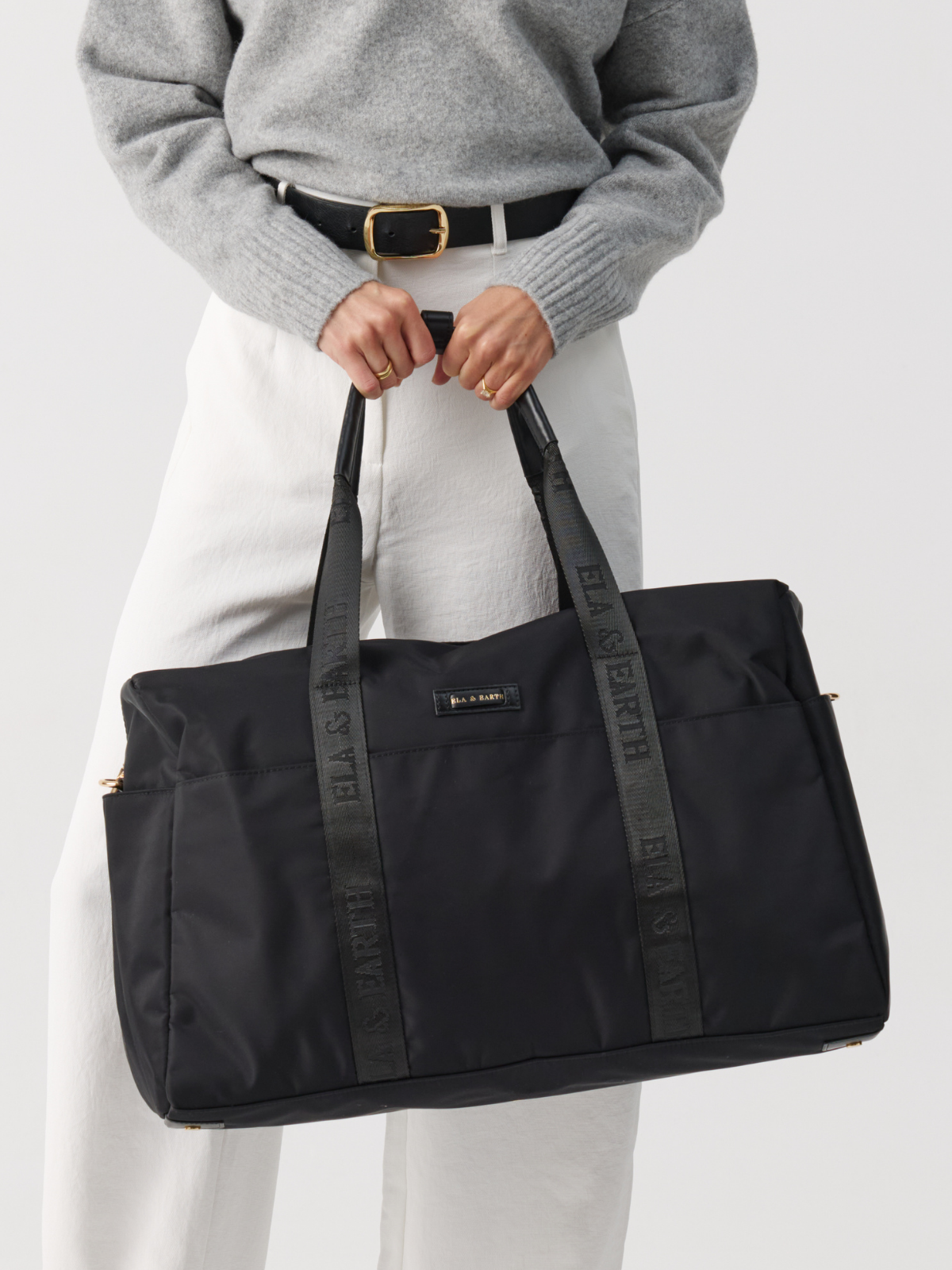 Luxury Travel Bag - Black With Gold