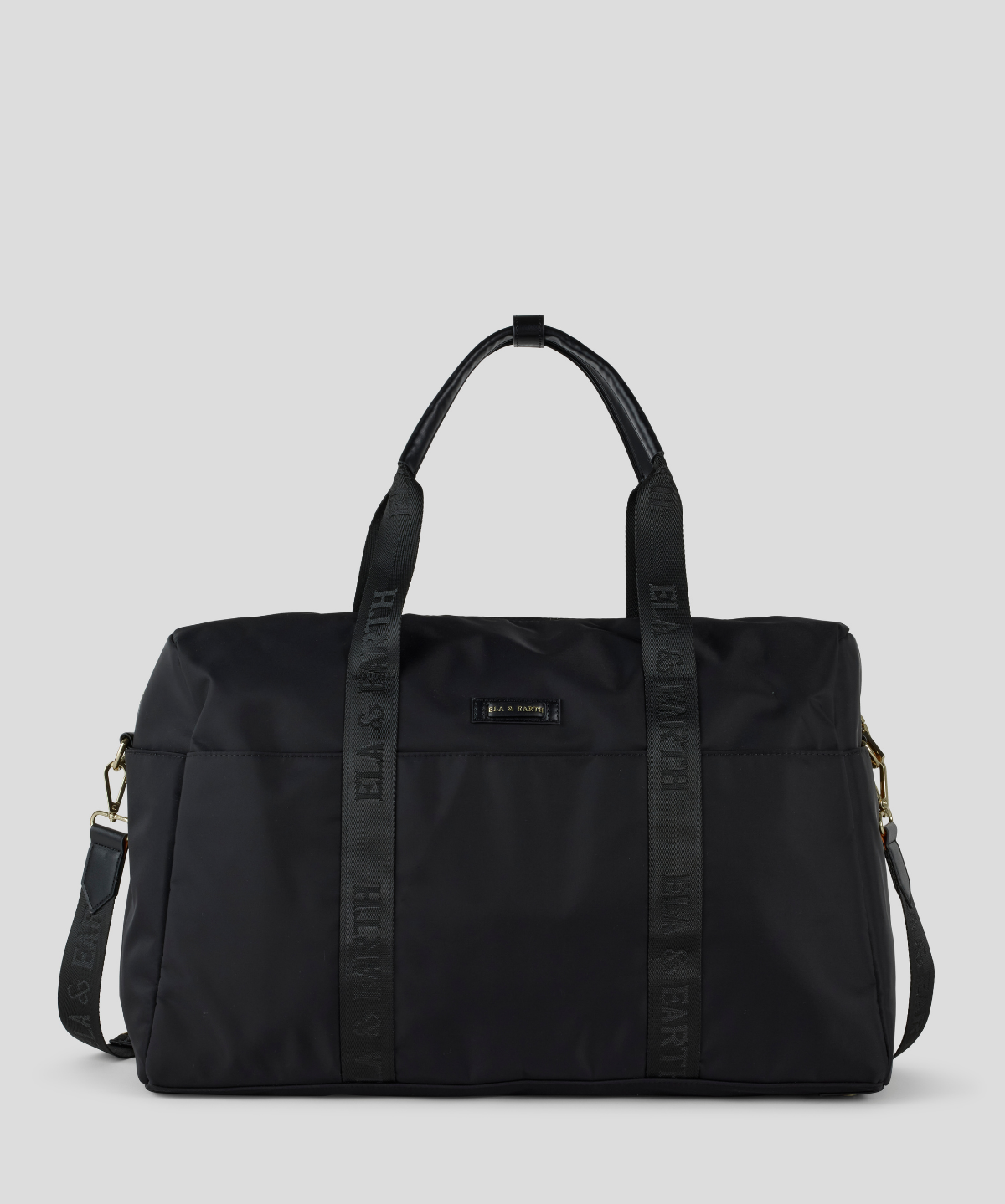 Weekender Travel Bag - Black With Gold