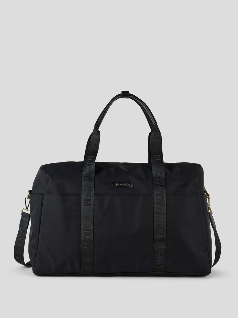 Weekender Travel Bag - Black With Gold