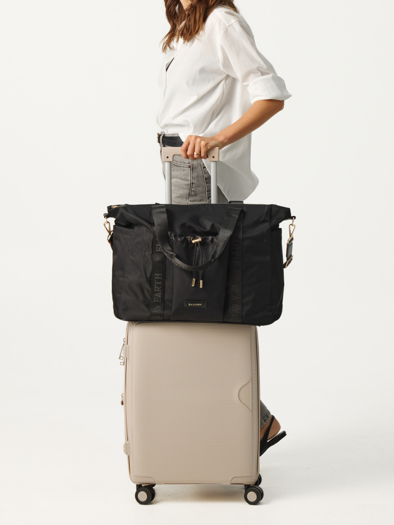 Stylish Travel Bag - Black With Gold