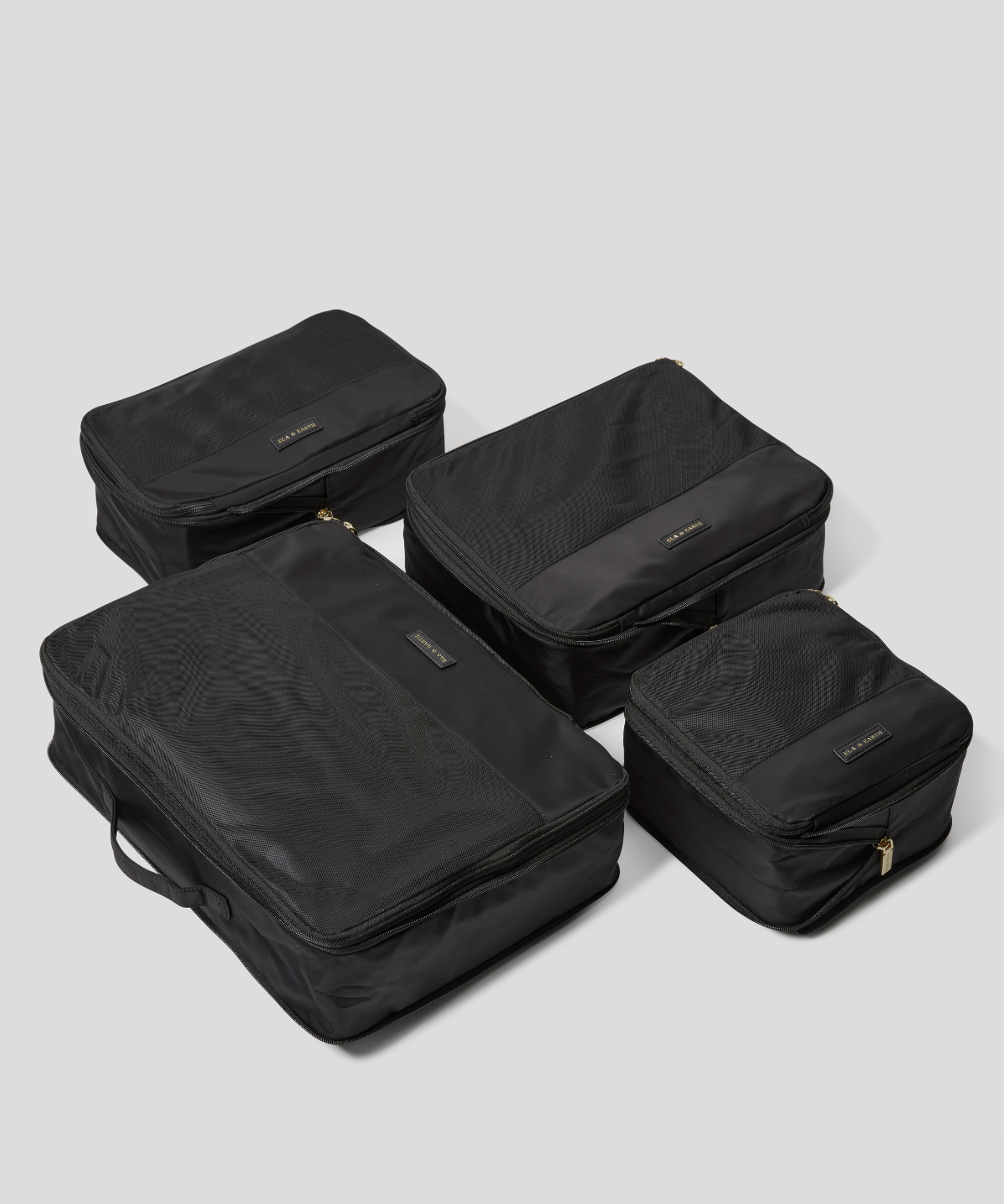 Packing Cubes - Black With Gold 