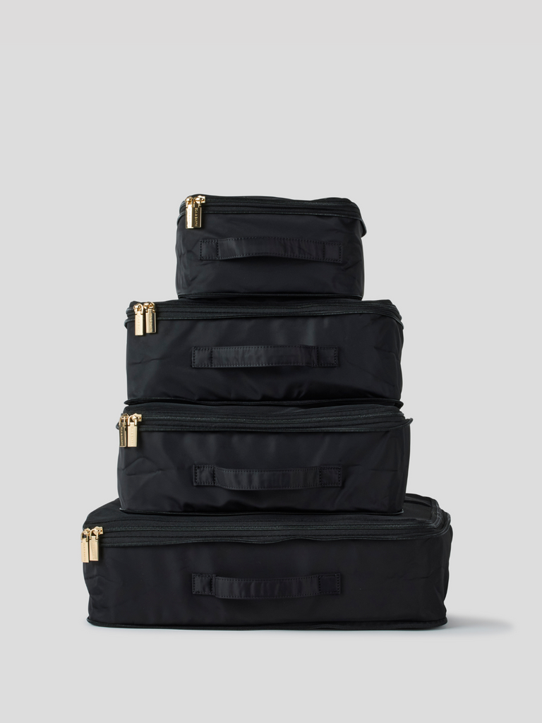 Zip Up Travel Cubes - Black 