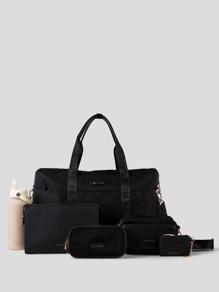 Signature Weekender Set - Black / Latte Blend 