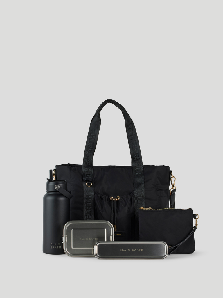 Ultimate Medium Tote - Black With Gold 