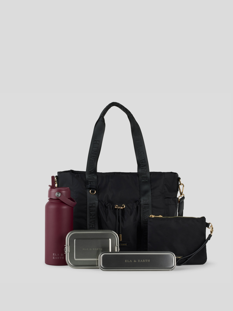 Ultimate Medium Tote Set - Black With Gold 