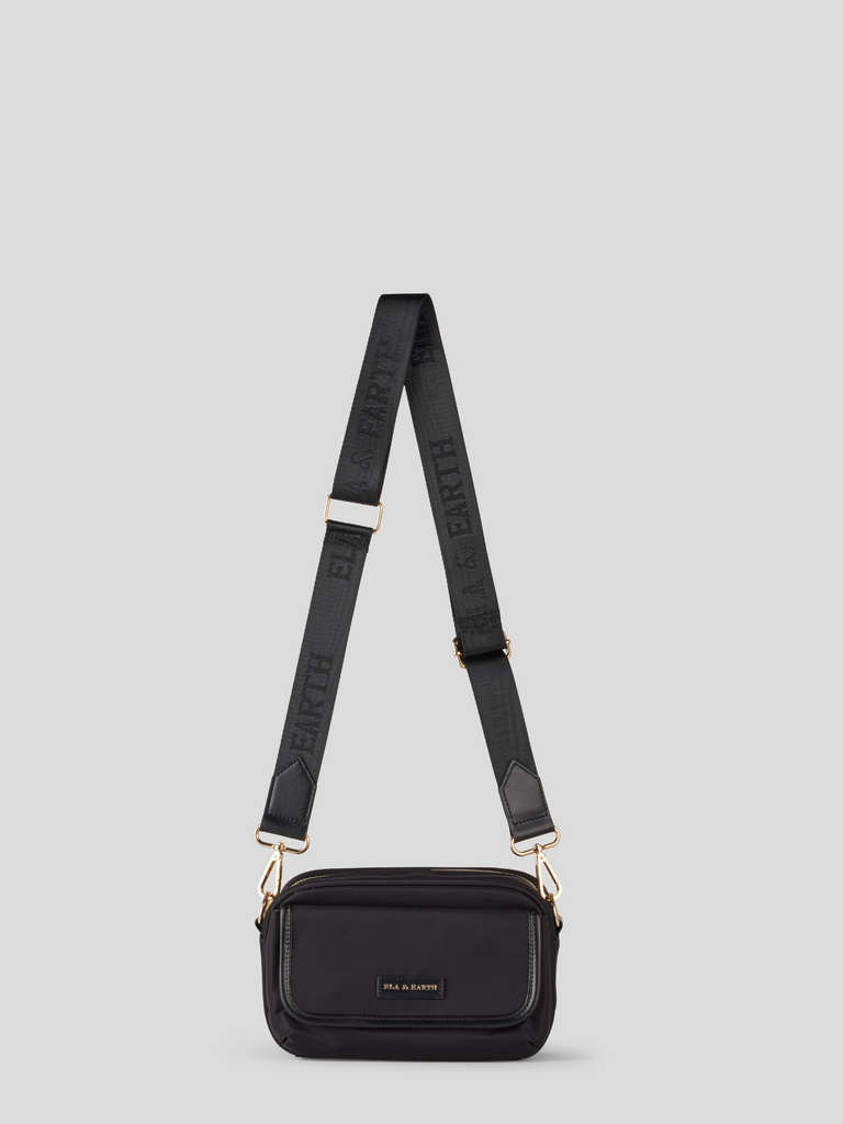Crossbody Bag - Black with Gold