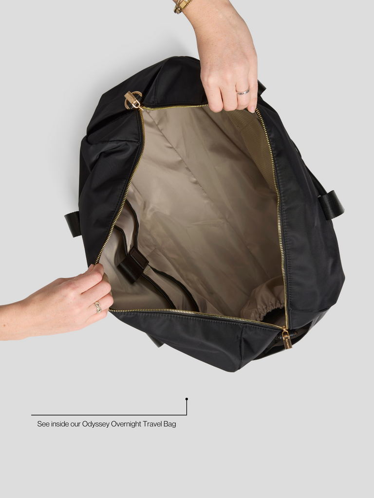 Spacious Travel Bag - Black With Gold 