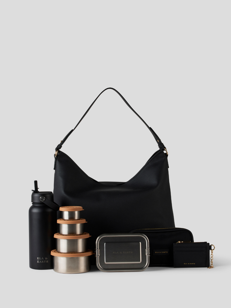 Deluxe Slouch Bag Set - Black
