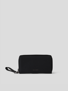 Dual Passport Wallet - black with gunmetal