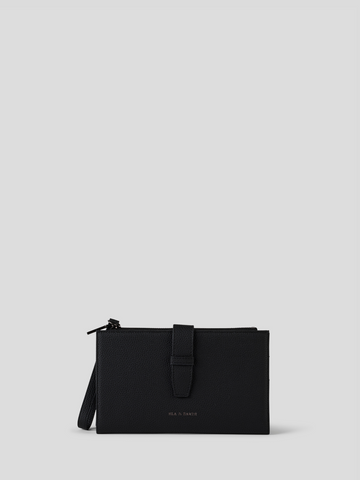 Family Passport Wallet - Black with gunmetal