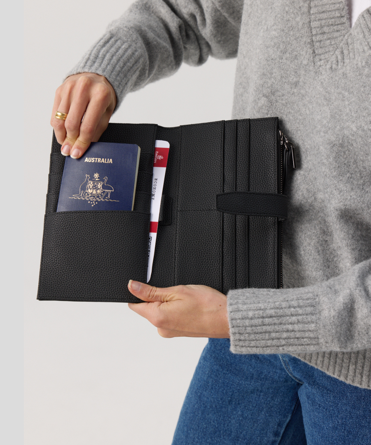 Family Travel Essentials -Black With Gunmetal 
