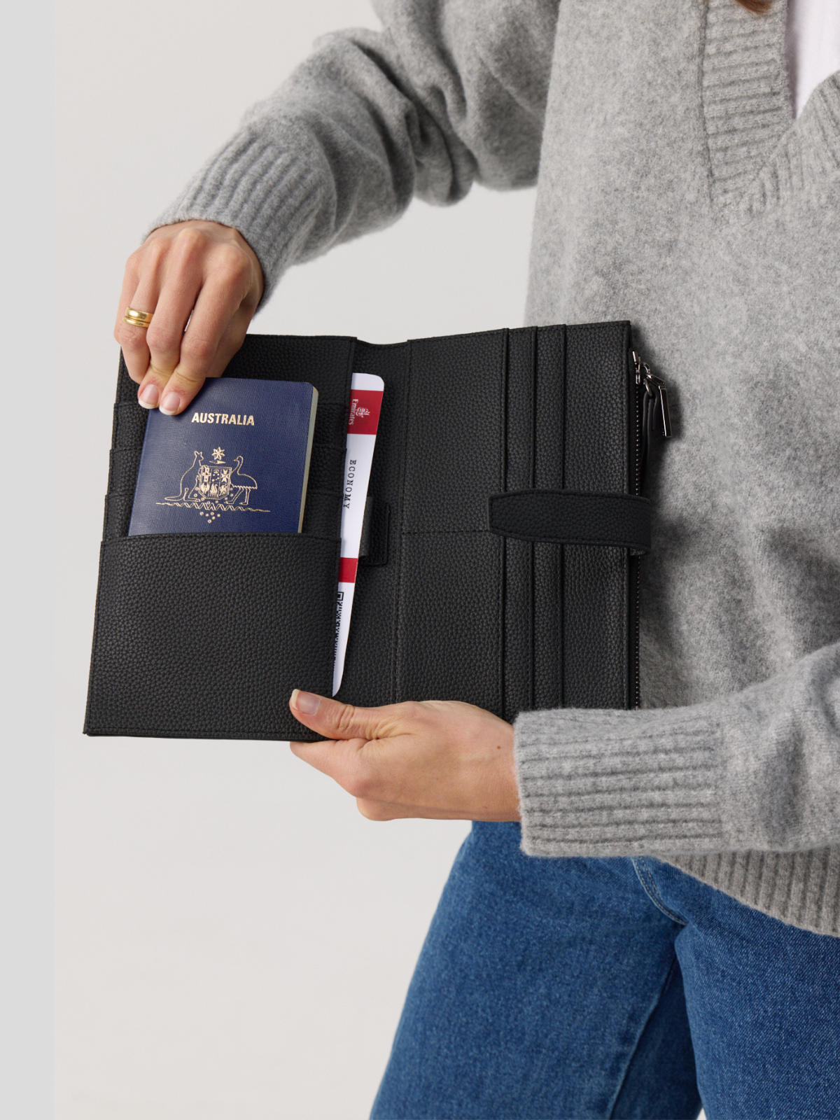 Family Travel Essentials -Black With Gunmetal 