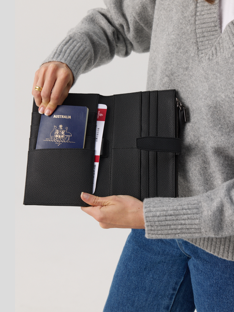 Family Travel Essentials -Black With Gunmetal 