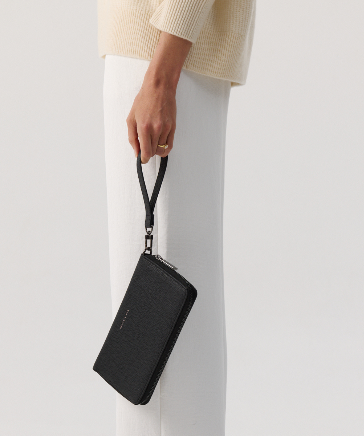 Travel Wallet - Black With Gunmetal 