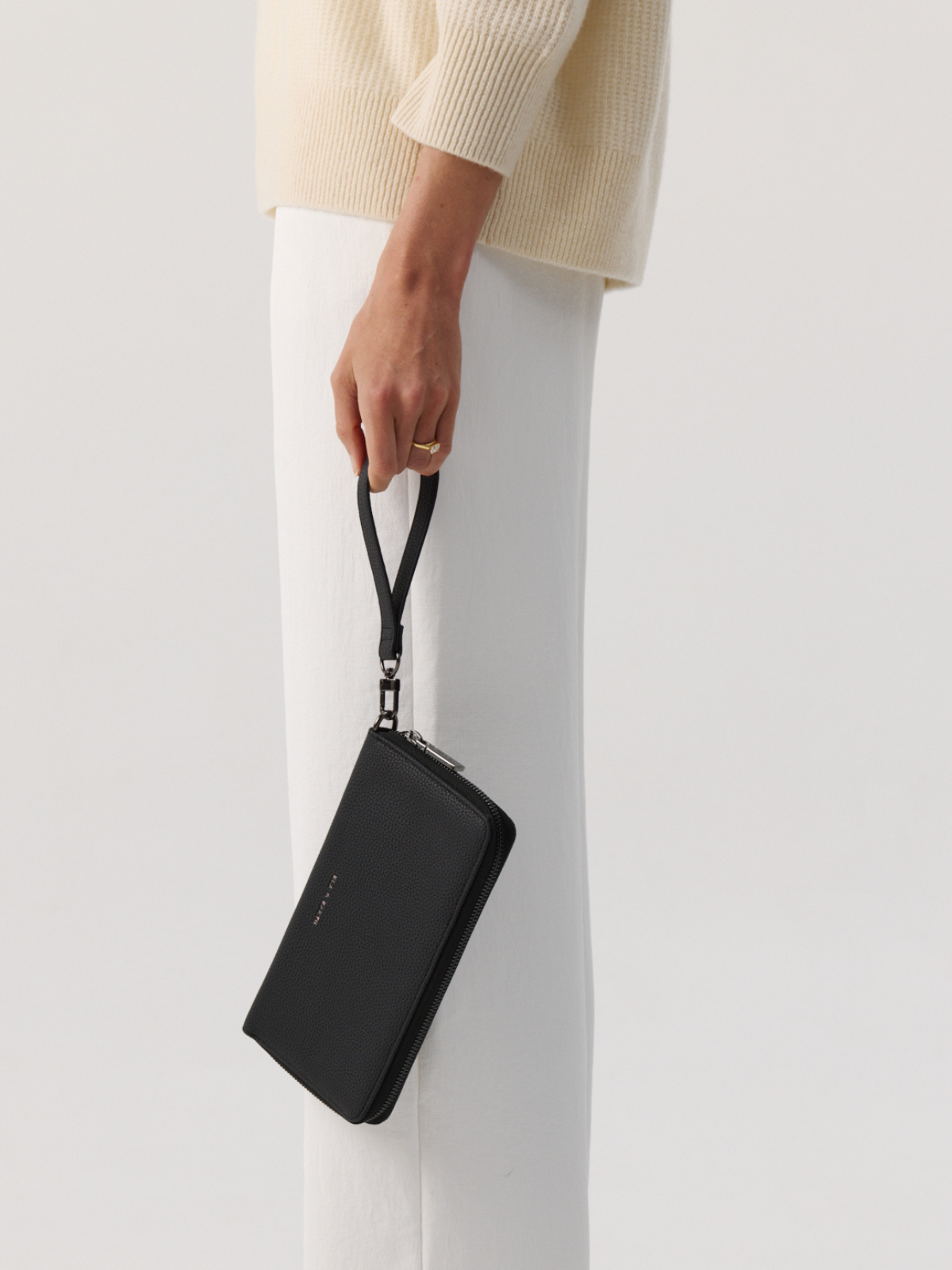 Travel Wallet - Black With Gunmetal 