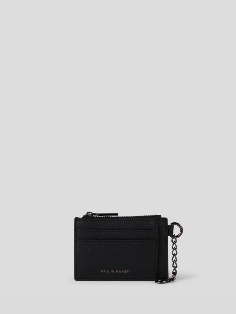 Black cardholder with chain 