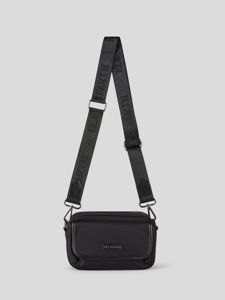 Crossbody Bag - Black with Gunmetal 