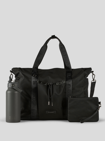Overnight Set - Black With Gunmetal / Charcoal